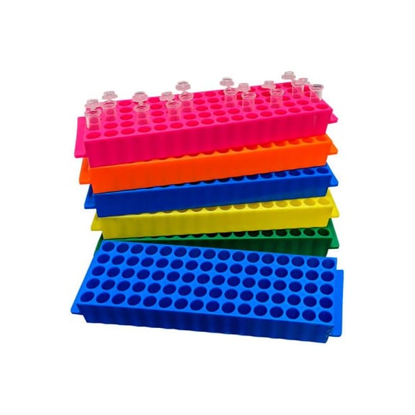 Mtc Bio MTC Bio Fraction Collector Tube Rack For 1.5 ml/2 ml Tubes, 80 Place, Red, 5 Pack R1040-R - main